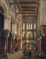 Interno della moschea di El Mooristan al Cairo
